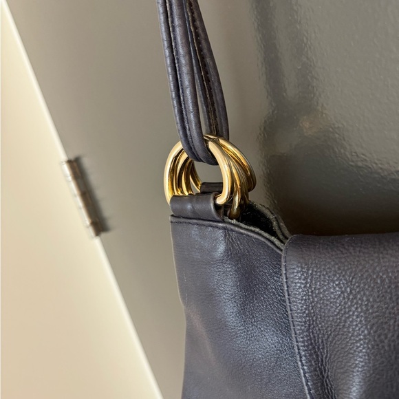 Henry’s Original Leather navy vintage bucket good embellish GVC leather bag Bag - Picture 3 of 15